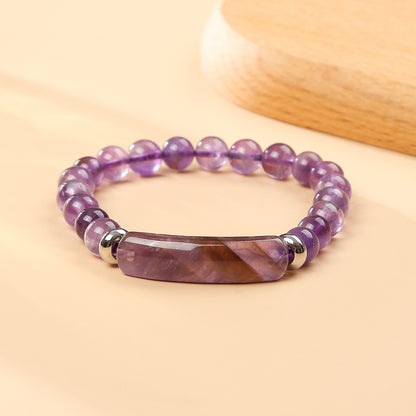 Crystal Agate Heart Bracelet Semi-precious Stone