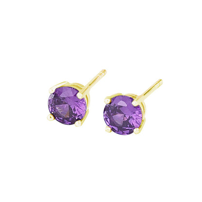 Coloured Zircon Stud Earrings