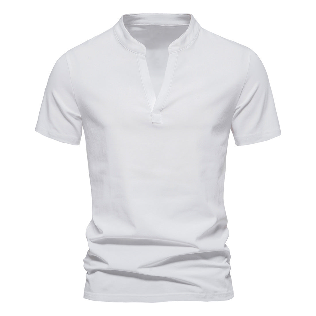 Deep V-neck Short-sleeved Stretch T-shirts