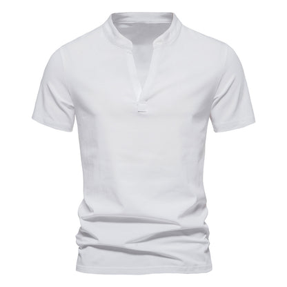 Deep V-neck Short-sleeved Stretch T-shirts