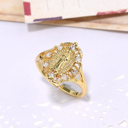 Copper Plating 18K Gold Zircon Rings