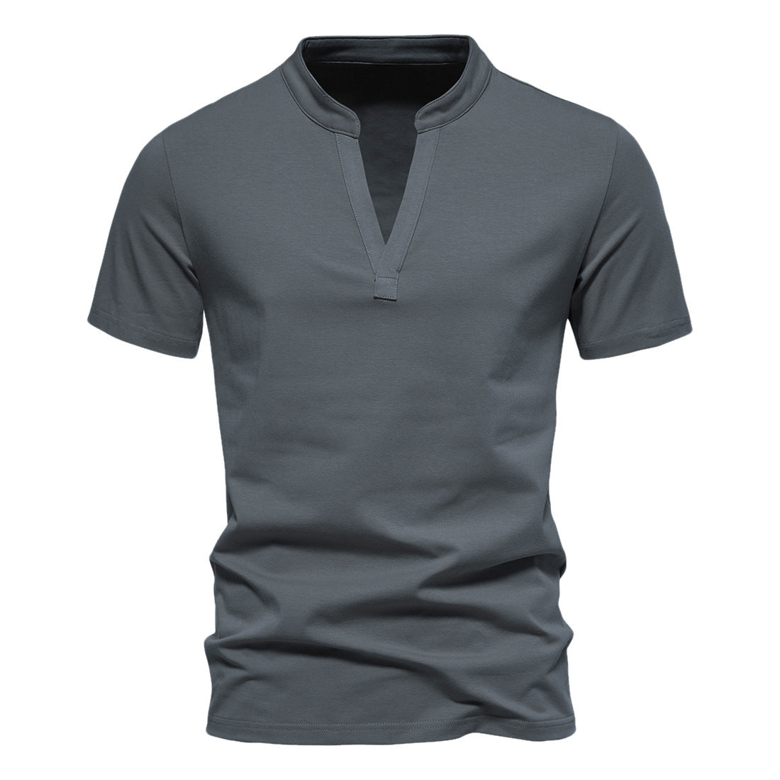 Deep V-neck Short-sleeved Stretch T-shirts