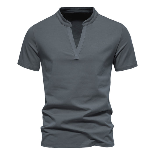 Deep V-neck Short-sleeved Stretch T-shirts