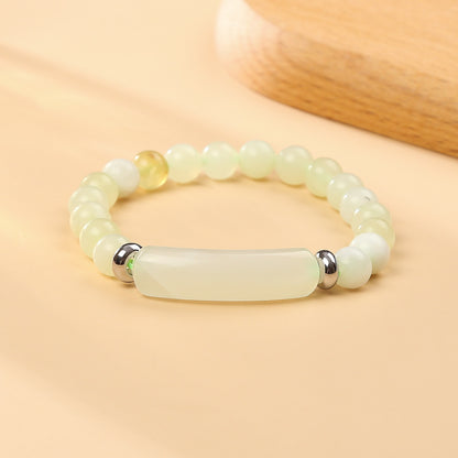 Crystal Agate Heart Bracelet Semi-precious Stone