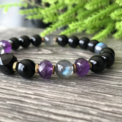 Obsidian 8mm Beaded Bracelets