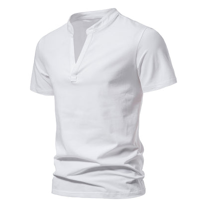 Deep V-neck Short-sleeved Stretch T-shirts