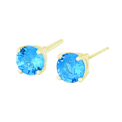 Coloured Zircon Stud Earrings