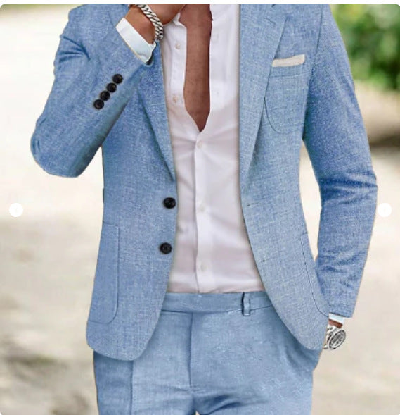 Two-piece Suit With Two Buttons