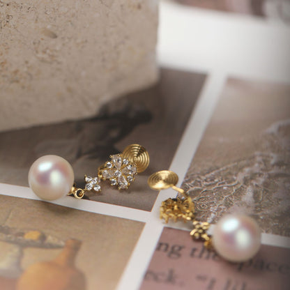 Retro Minority Shining Pearl Stud Earrings