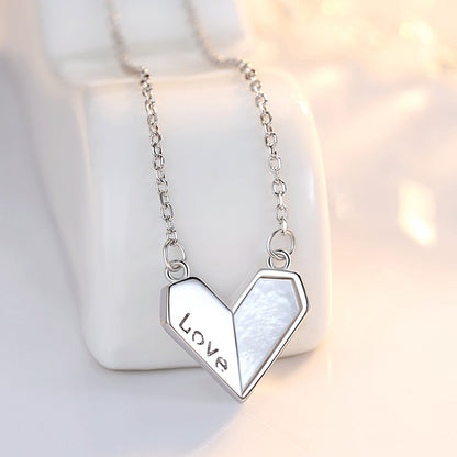 Heart-shaped White Shell Love Necklaces