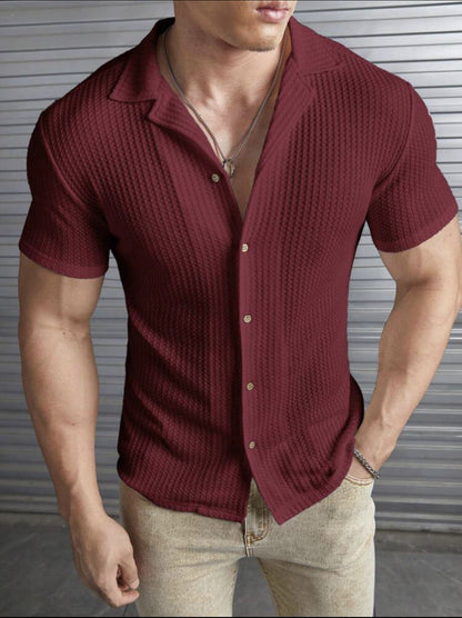 Casual Slim Top Short Sleeve Men