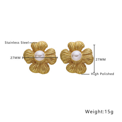 Steel Studs 18K Gold Plated Color