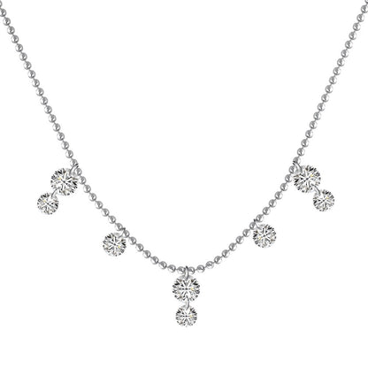 Round Zircon Sparkling Star Pendant Necklaces