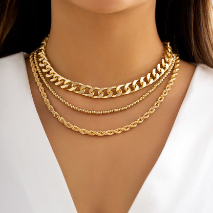 Snake Bone Box Chain Necklaces