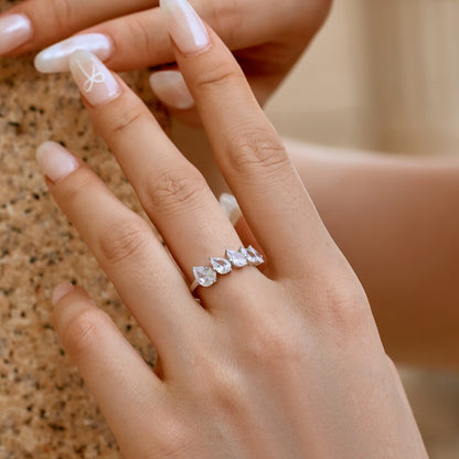 Water Drop Pear-shaped Rings