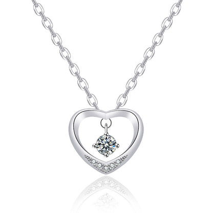 Heart-shaped Hollow Pendant Necklaces