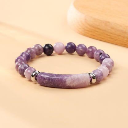 Crystal Agate Heart Bracelet Semi-precious Stone