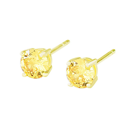 Coloured Zircon Stud Earrings