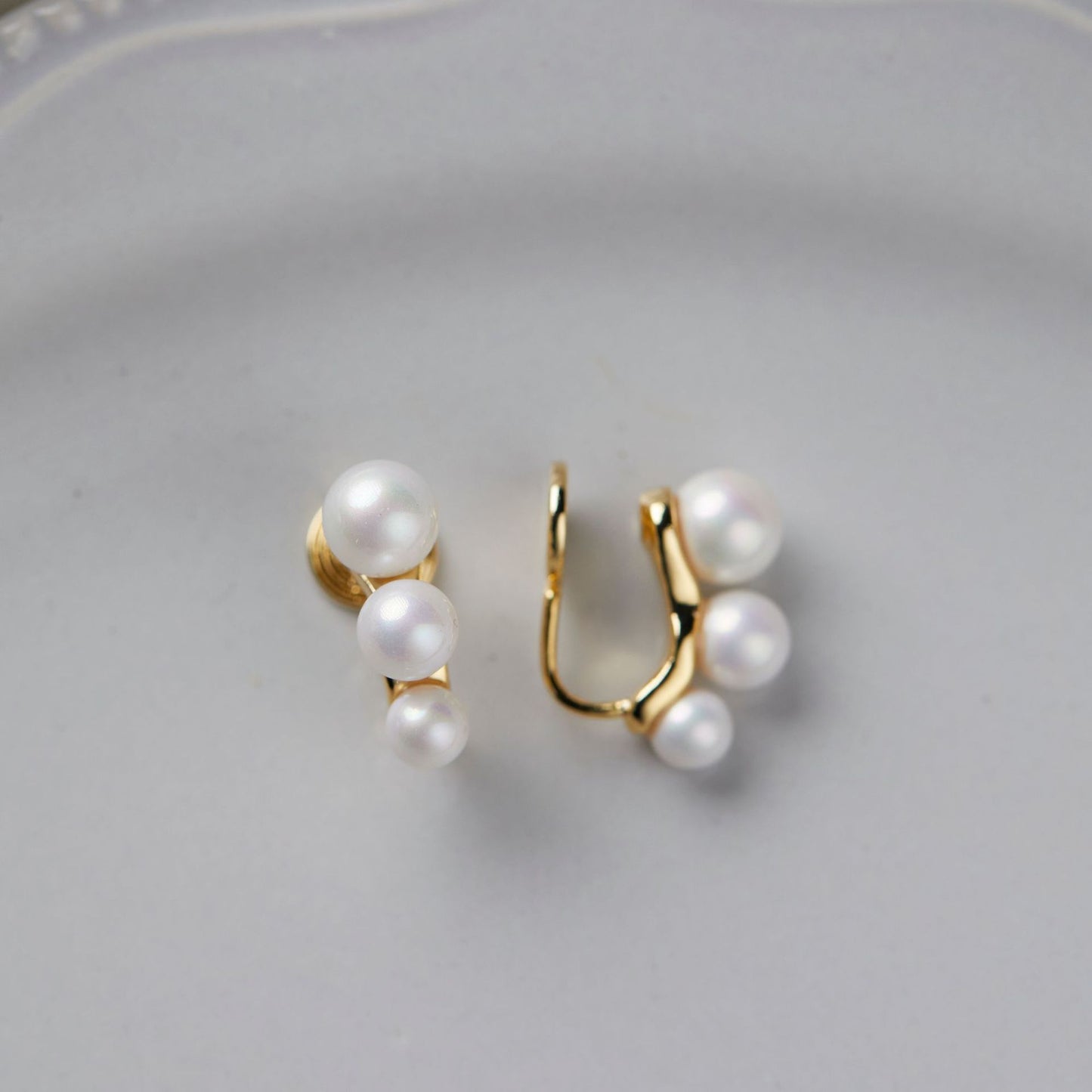 Pearl Earrings Mosquito Coil Vintage