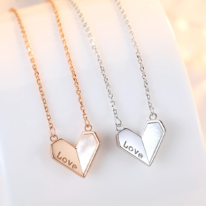 Heart-shaped White Shell Love Necklaces