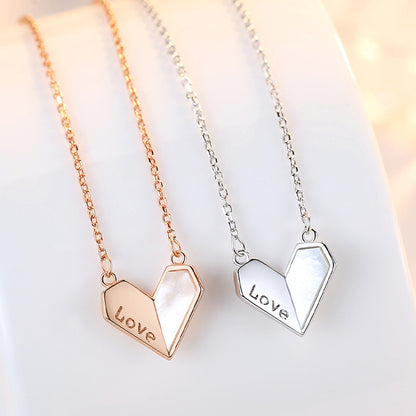 Heart-shaped White Shell Love Necklaces