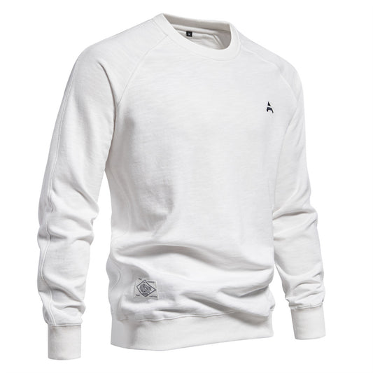 Men's Loose Casual Solid Color Round Neck Sweaters