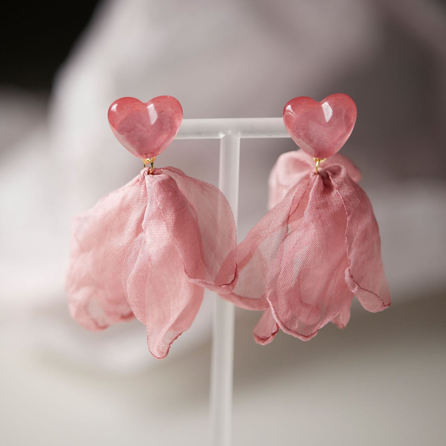 Love Heart Flowers Earrings