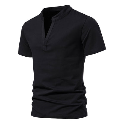 Deep V-neck Short-sleeved Stretch T-shirts