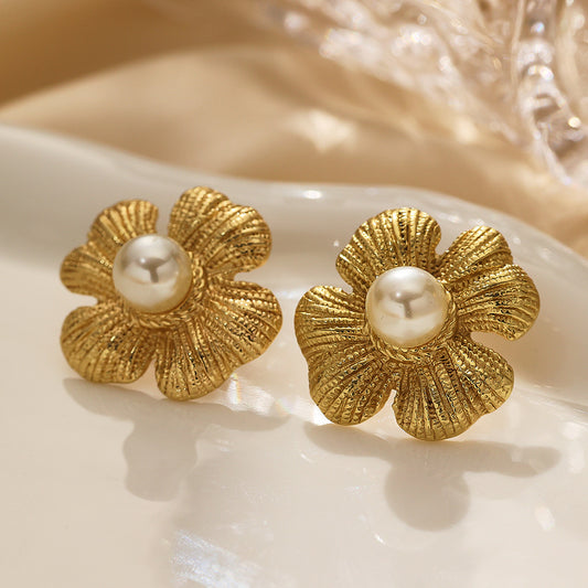 Steel Studs 18K Gold Plated Color