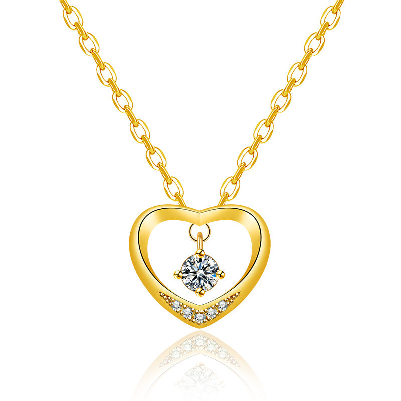 Heart-shaped Hollow Pendant Necklaces