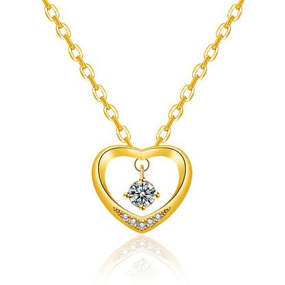 Heart-shaped Hollow Pendant Necklaces