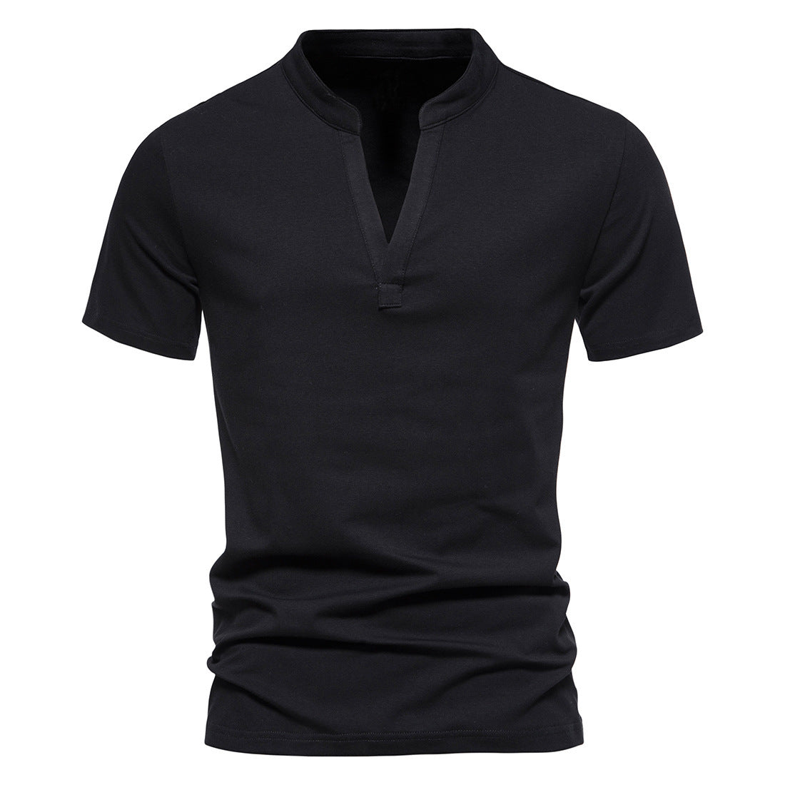 Deep V-neck Short-sleeved Stretch T-shirts