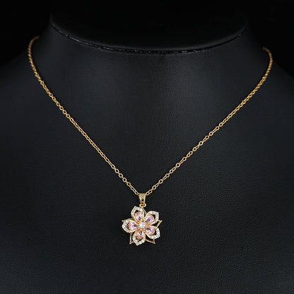 Flower-shaped Rotating Necklaces