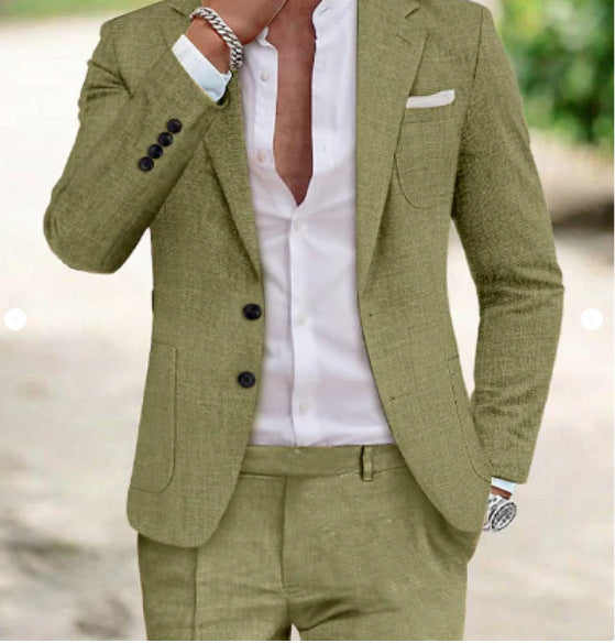 Two-piece Suit With Two Buttons