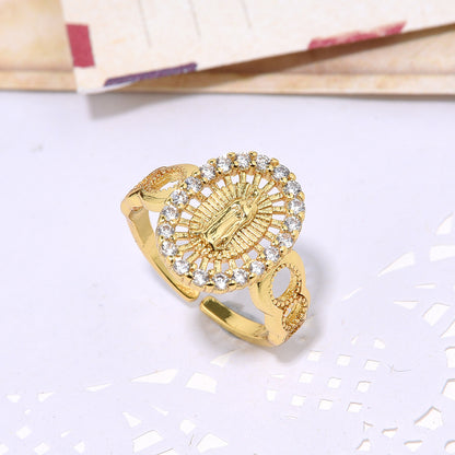 Copper Plating 18K Gold Zircon Rings