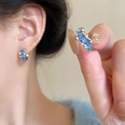 Irregular Crystal Design Earrings