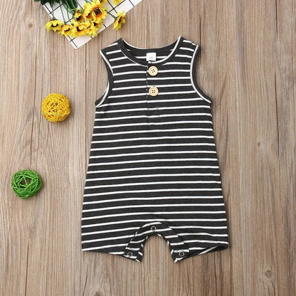 Baby Striped Romper: Sleeveless Summer Outfits