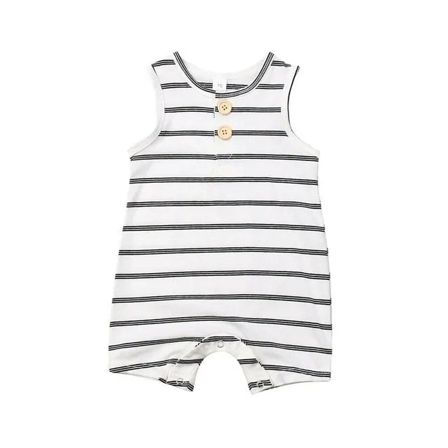 Baby Striped Romper: Sleeveless Summer Outfits