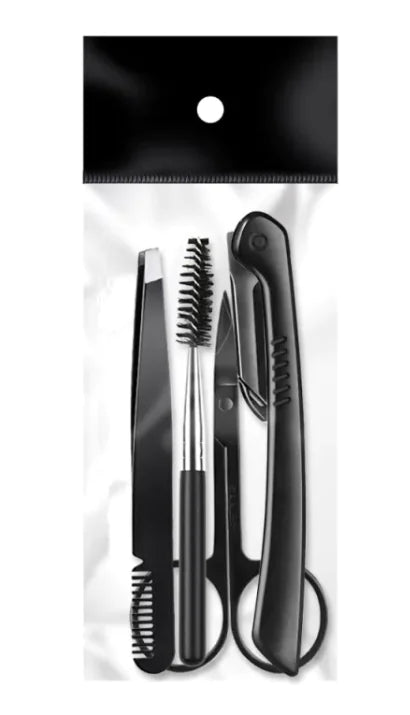 Beauty Tools Black Eyebrow Trimming Set