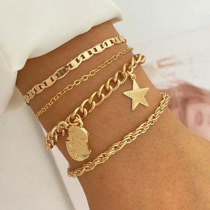 Charm Bracelet Bangles Set