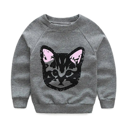 Long Sleeve Cats Print Tracksuit Set