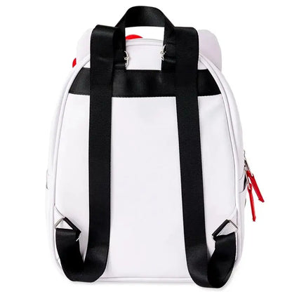 Mochila con lazo rojo y blanco