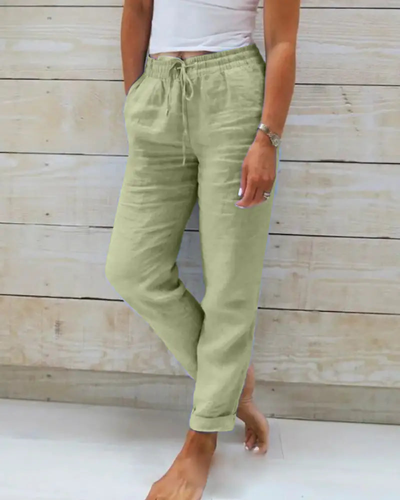 Linen Pants Solid Color