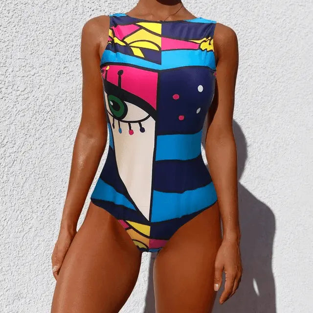 Tropical Printed Farm Swimsuit