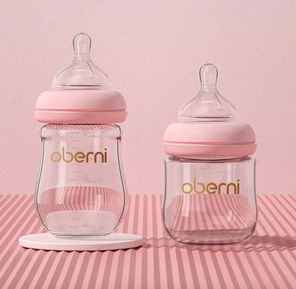 Wide Bore Glass Baby Bottles for Newborns