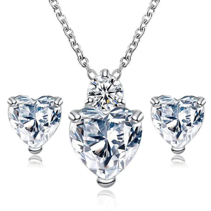 Heart Crystal Jewelry Sets