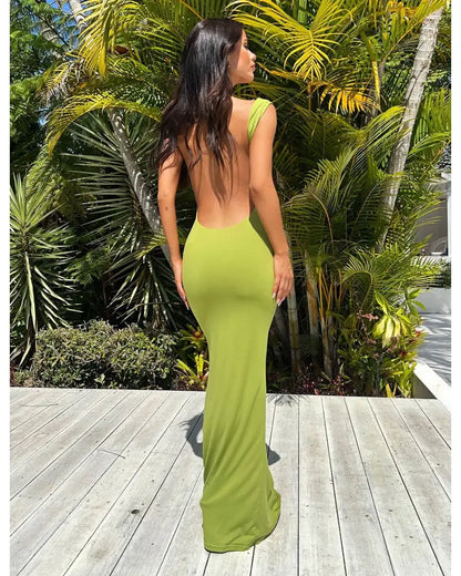 Summer Form-Fitting Backless Dresses