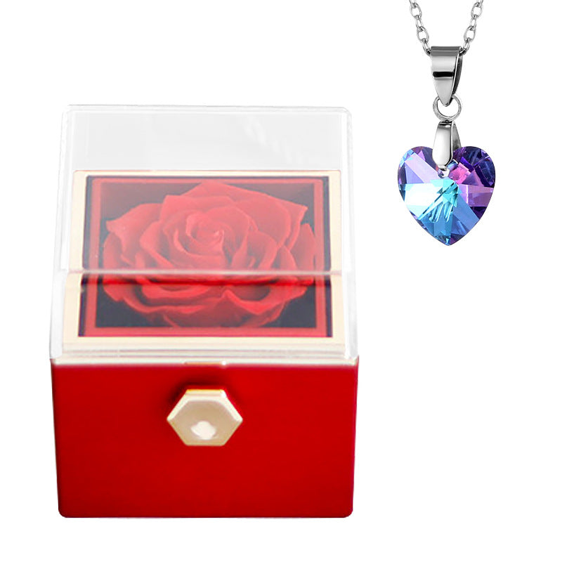 Rose Jewelry Box with Necklaces