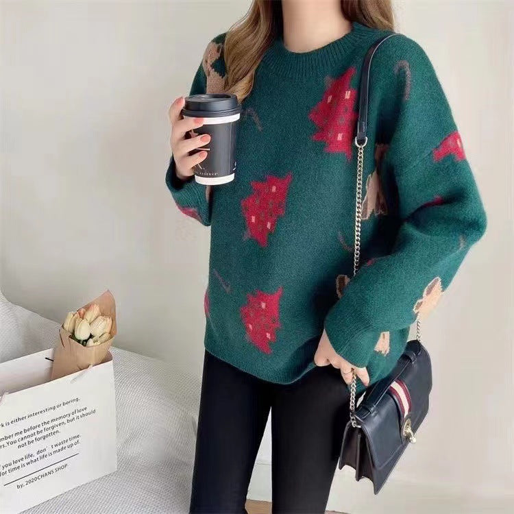 Christmas wear round neck pullovers