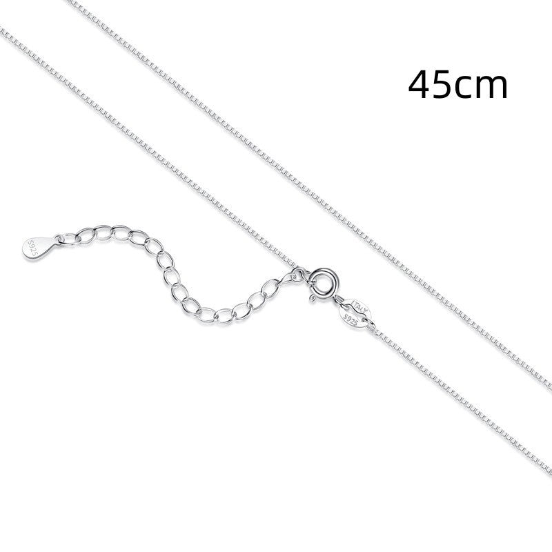 Box Chain Fine Silver Necklaces